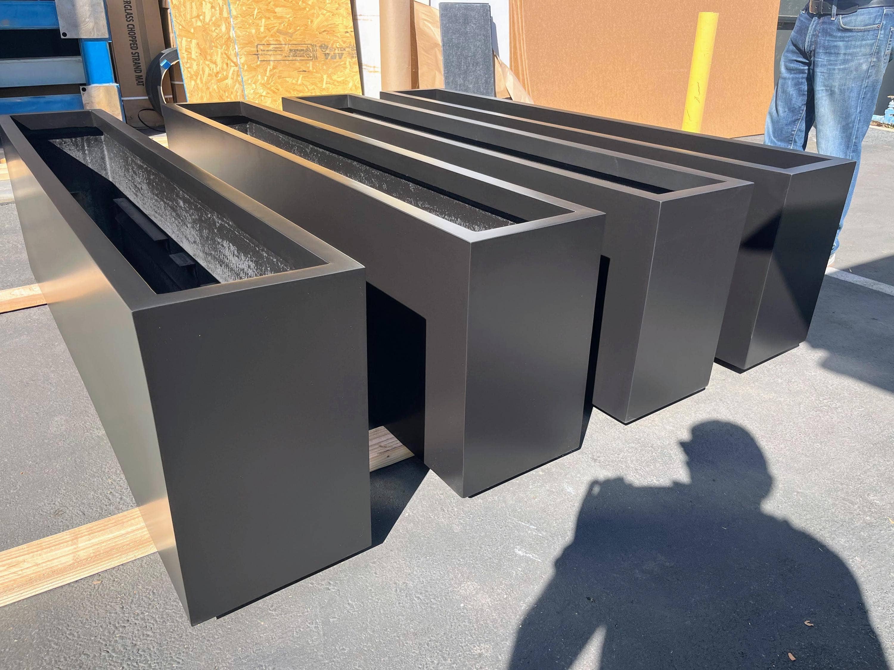 Tikal Composite Designs - Wholesale Planter box - Rectangular Fiberglass Planters9