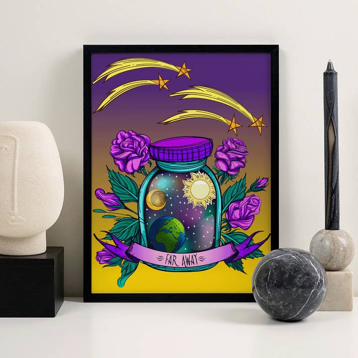 Celestial Floral Art Print for wholesale by The Oracle's Haven