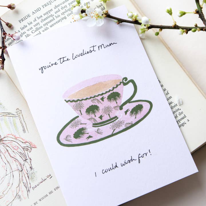 The Hidden Pearl Studio – Großhandel Muttertagskarten – Tasse Tee, Muttertagskarte