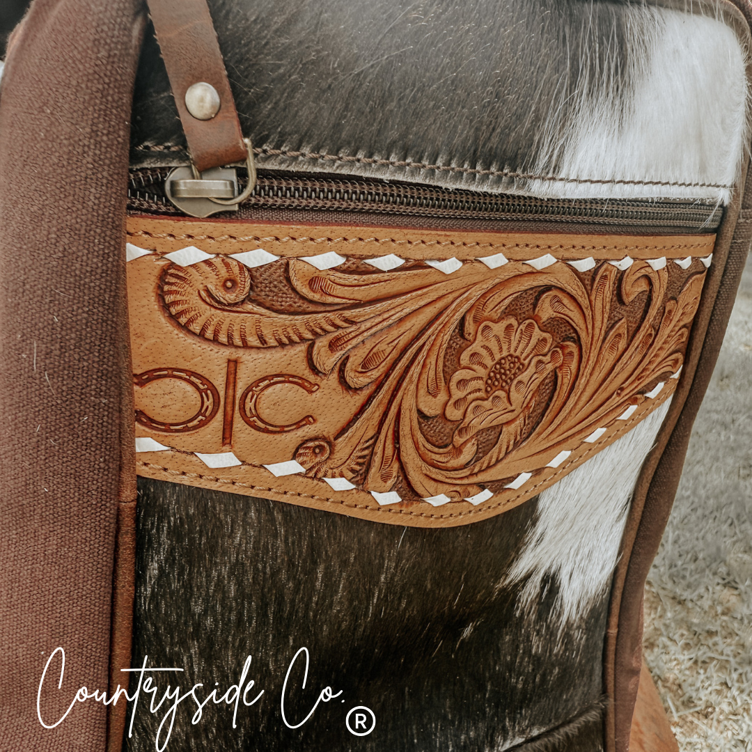 Texas Western Cowhide Bags and More - Wholesale Weekender Bag - Unisex - Cowhide Boot Bag, Travel Overnight Bag for him or her1