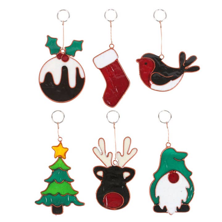 Something Different Wholesale - Wholesale Suncatcher - Set of 24 Festive Christmas Suncatchers on Display2