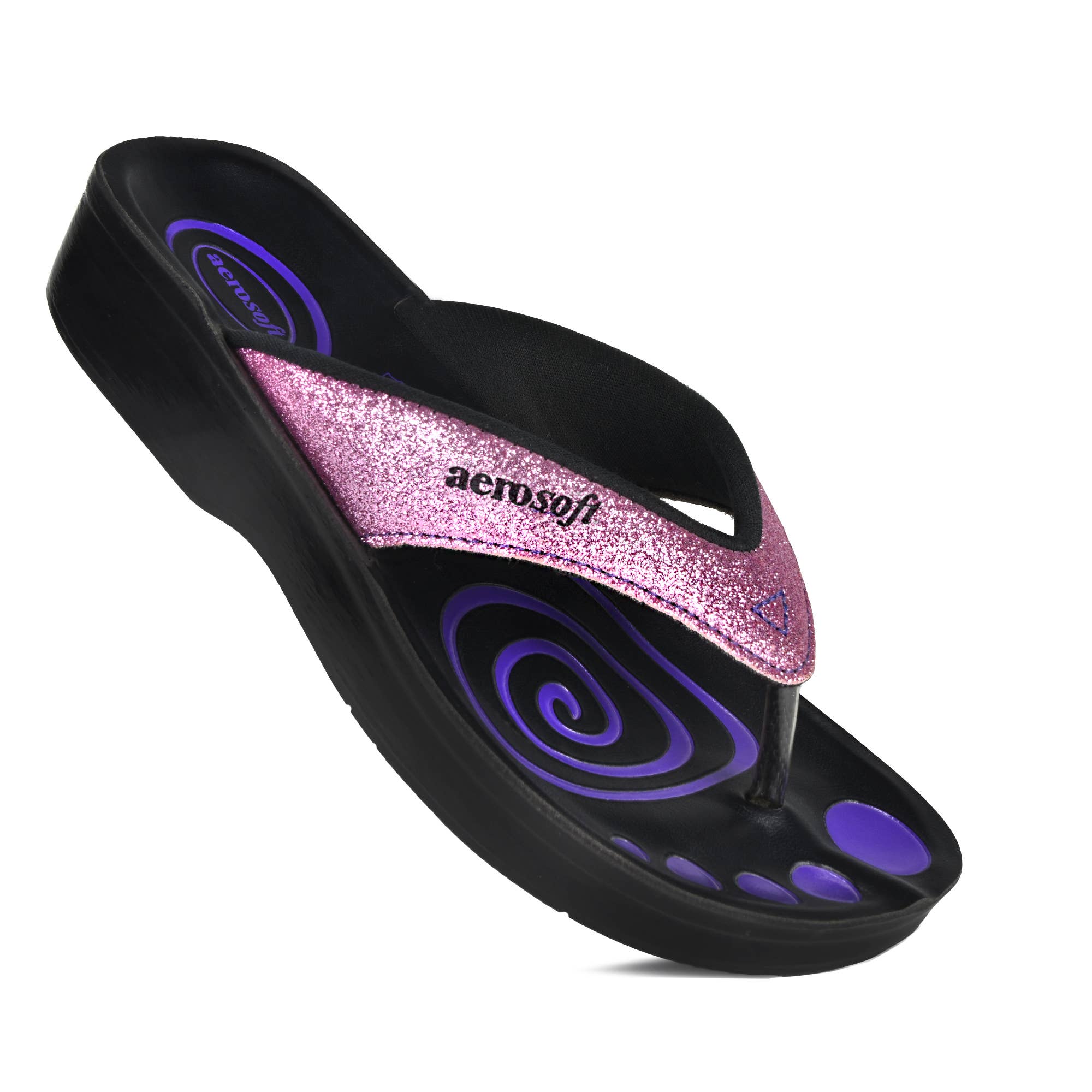 AEROSOFTFOOTWEAR - Wholesale Flip Flops - Women's - Aerosoft - Glitterati Thong Sandals for Women6