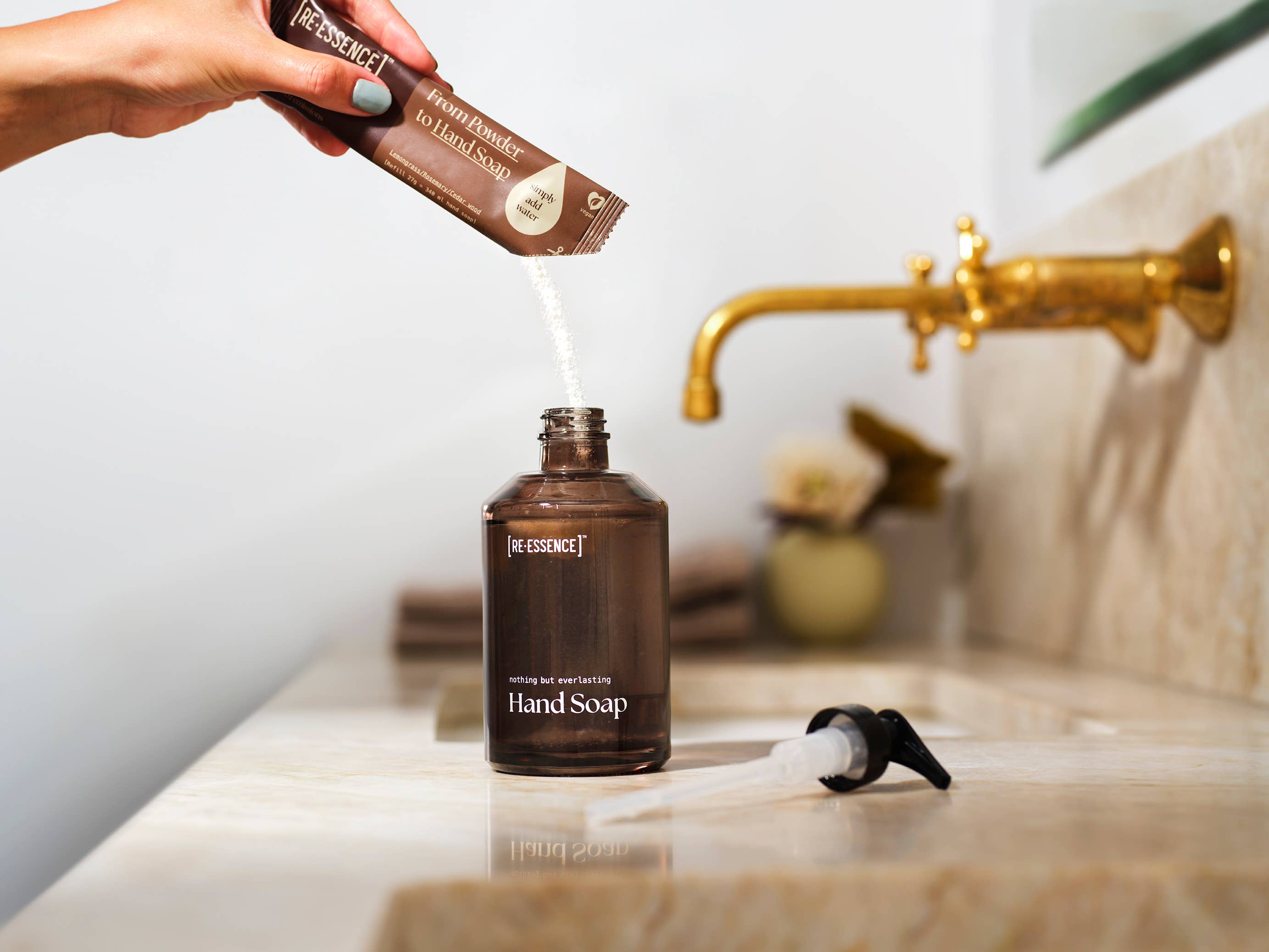 [RE·ESSENCE]® - Wholesale Hand Soap/Wash - HAND SOAP REFILL SET LEMONGRASS/ROSEMARY/CEDAR WOOD1