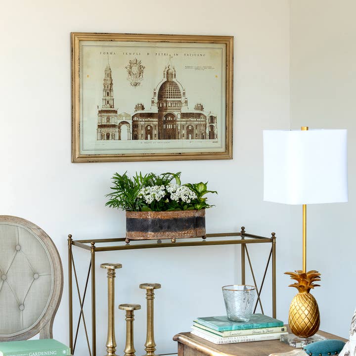 Promo Vaticano Architectural Drawing Framed Print for wholesale by Park Hill Collection