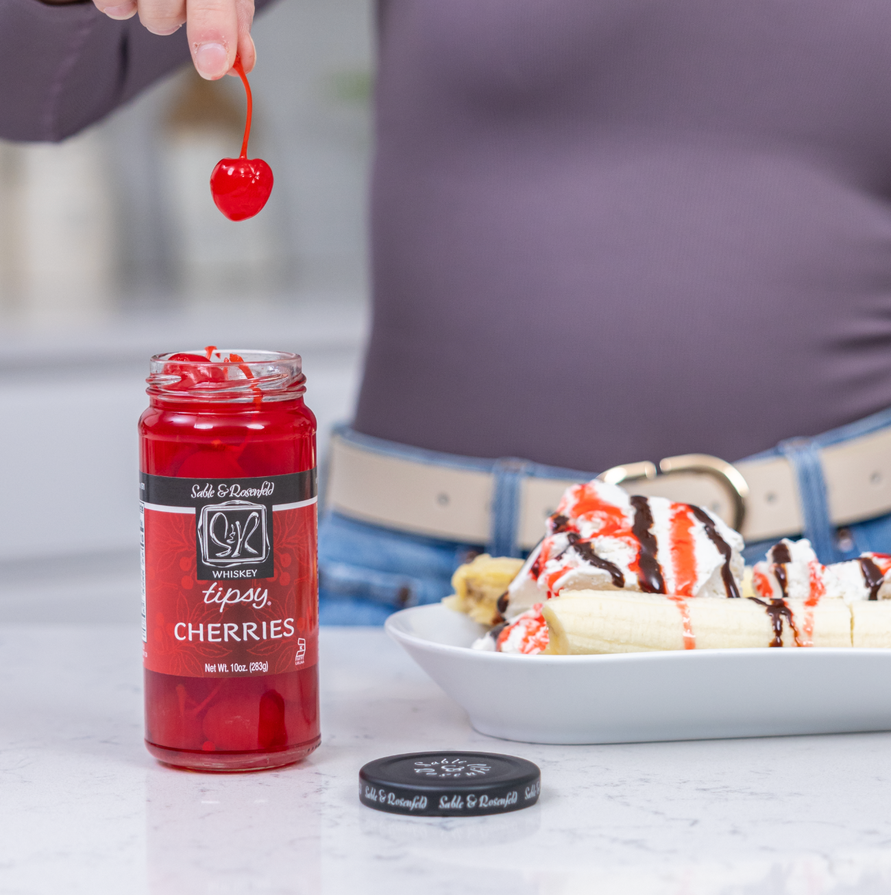Sable and Rosenfeld est.1970 - Wholesale Cocktail Mix/Syrup - Sable & Rosenfeld Whiskey Tipsy Cherries 10oz / 62