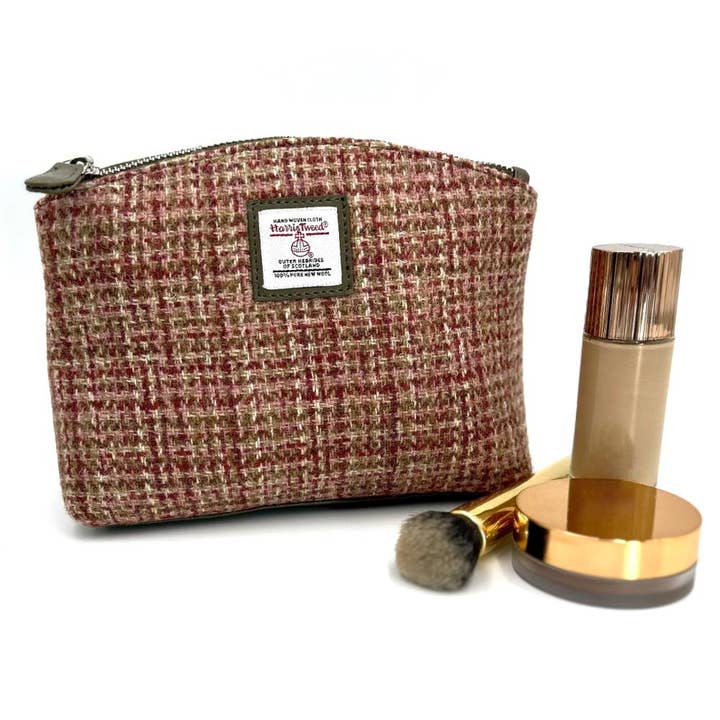 maccessori - Wholesale Make-up tas/toilettas - Harris Tweed Cosmetica Tas Maple