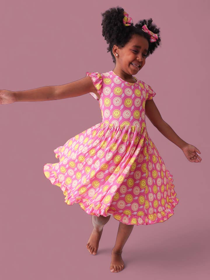 Dream Big Little Co. - Wholesale Dress - Kids - RADIANT SMILES DREAM RUFFLE DRESS23