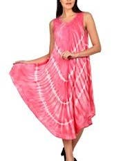 Santa Monica Sleeveless Tie Dye Umbrella Dress 19300 for wholesale by Advance Apparels