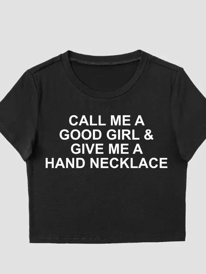 Noem Me Een Braaf Meisje, Gothic Alt Smut Y2K Crop Top voor wholesale door Wickedly Divine Shop