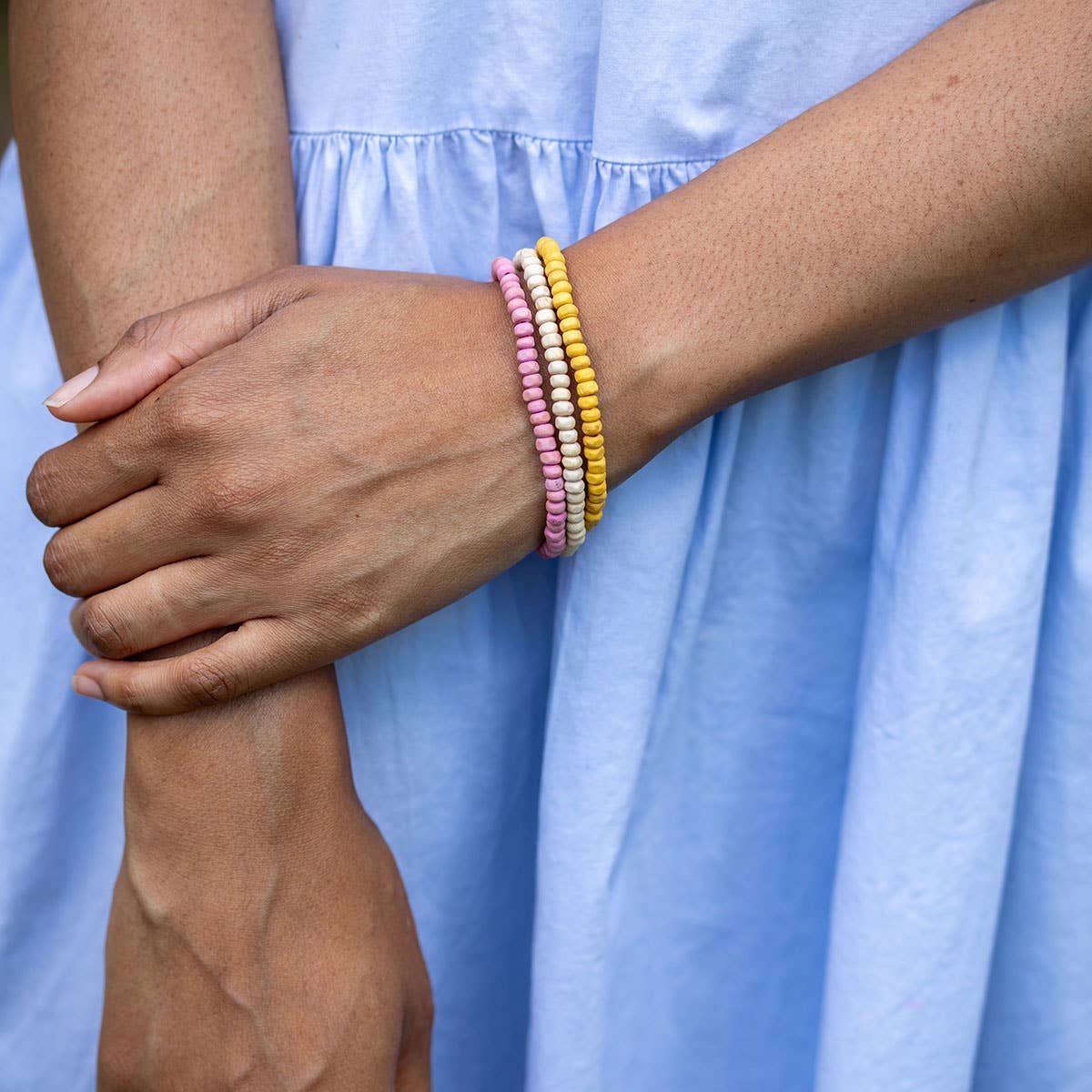 Anju Jewelry - Vendita all'ingrosso Bracciale con perline - Confezione di Braccialetti Elasticizzati con Toni Prismati - Senza Espositore3