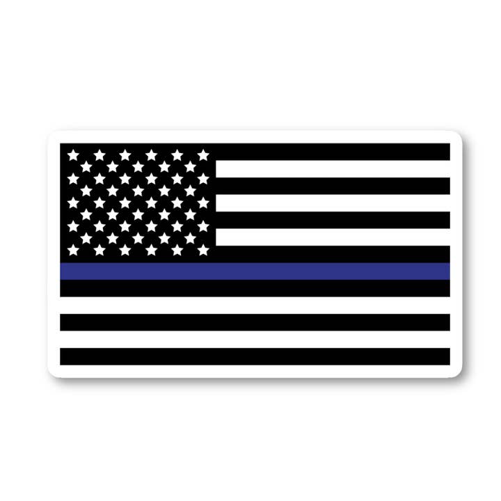 Police Flag Thin Blue Line Back The Blue 3 Pack - Set of 2.5, 3 and 4 Inch Vinyl Laptop Stickers - Back The Blue for Laptop, Phone, Water Bottle, Car & More Decal (3 Pack) for wholesale by FunPopStickers