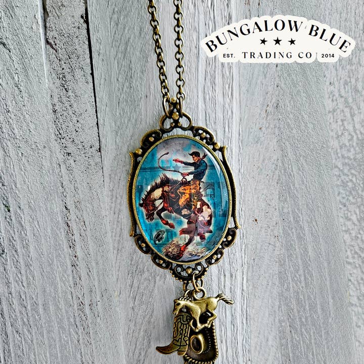 Wild West Cowboy Tassel Necklace for wholesale by Bungalow Blue Trading Co