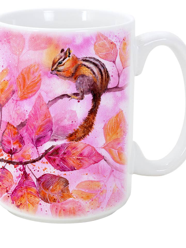 15oz Art Mug - Chippy - Cute Chipmunk for wholesale by Oladesign