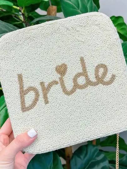 Bolso cuadrado con cuentas «Bride» para venta al por mayor de Prep Obsessed Wholesale
