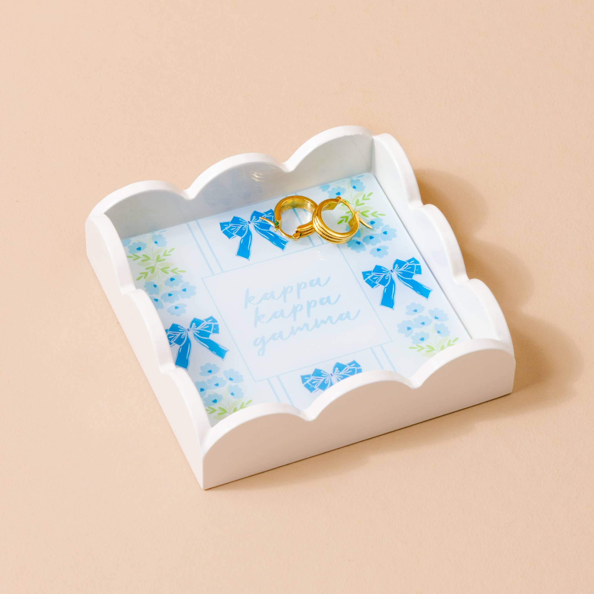 The Darling Effect - Wholesale Keychain - Women's - Sorority Scallop Trinket Tray - 19 Chapters Available2