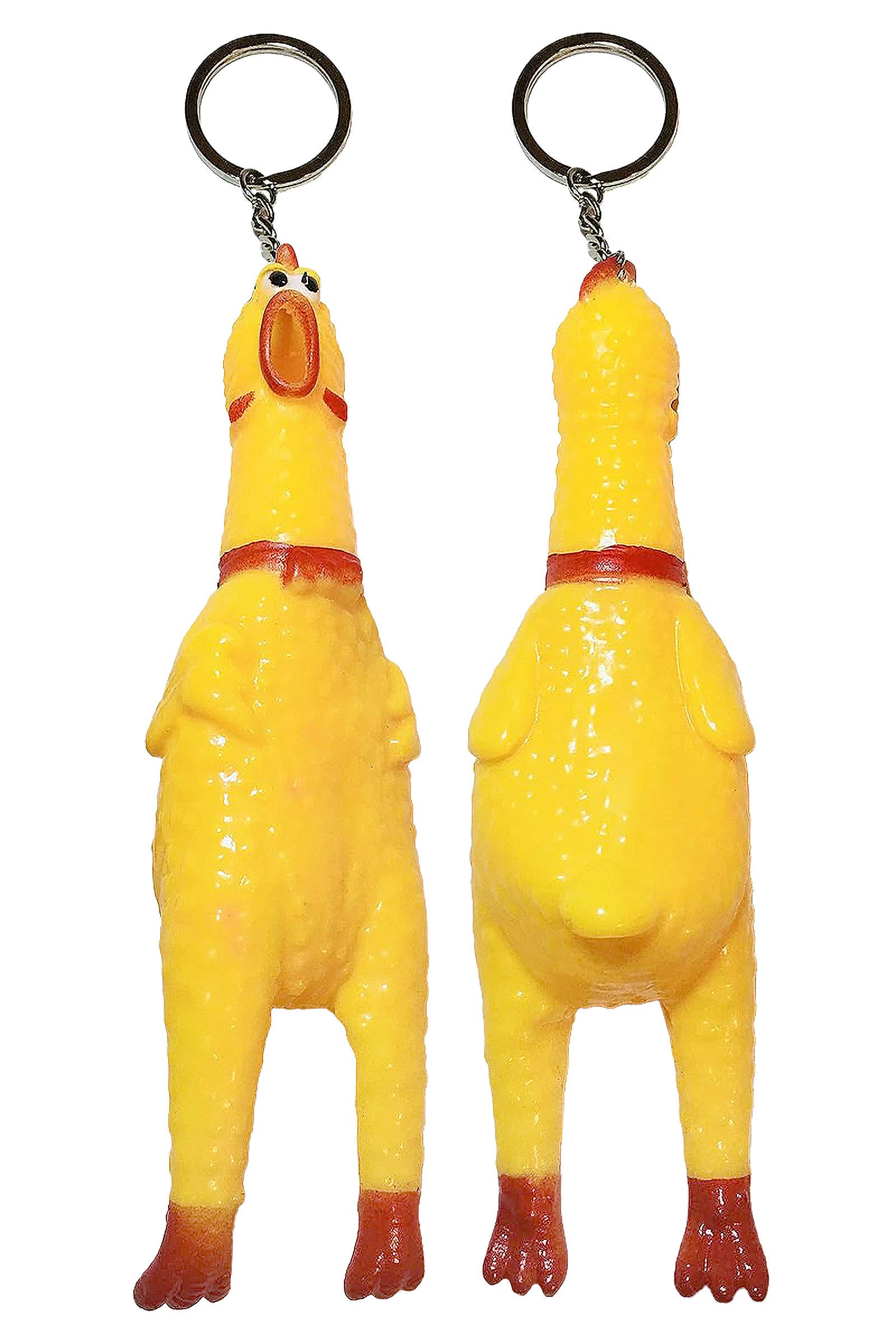 AS SHOWN Screaming Chicken Squeaker Toy Key Chain for wholesale on Faire1