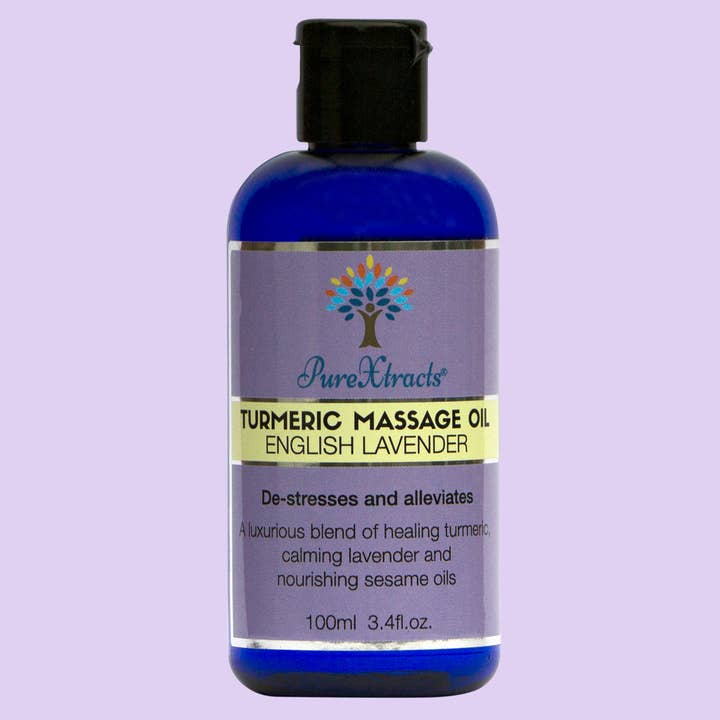 Olio da massaggio alla curcuma - Lavanda inglese per la vendita all'ingrosso da parte di PureXtracts