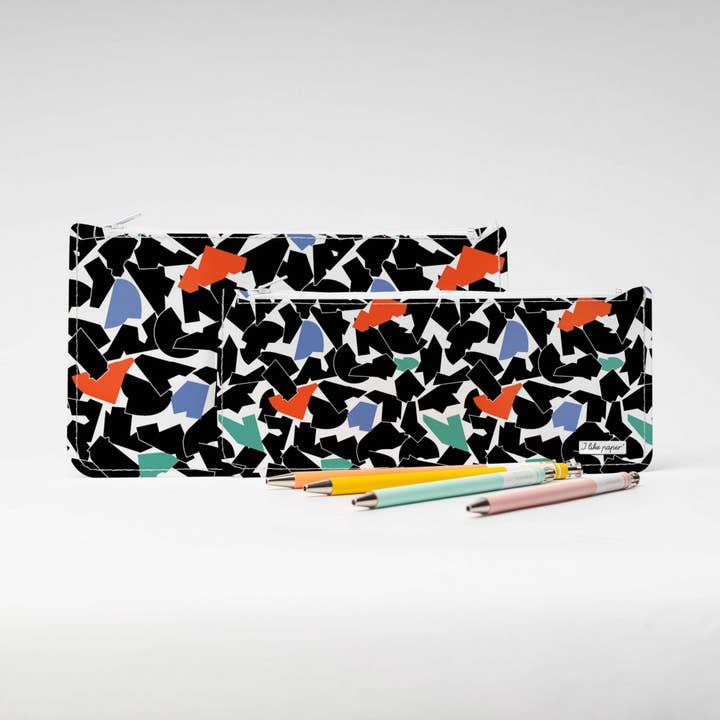 FOLDED BLACK Tyvek® Pencil Case for wholesale by I Like Paper