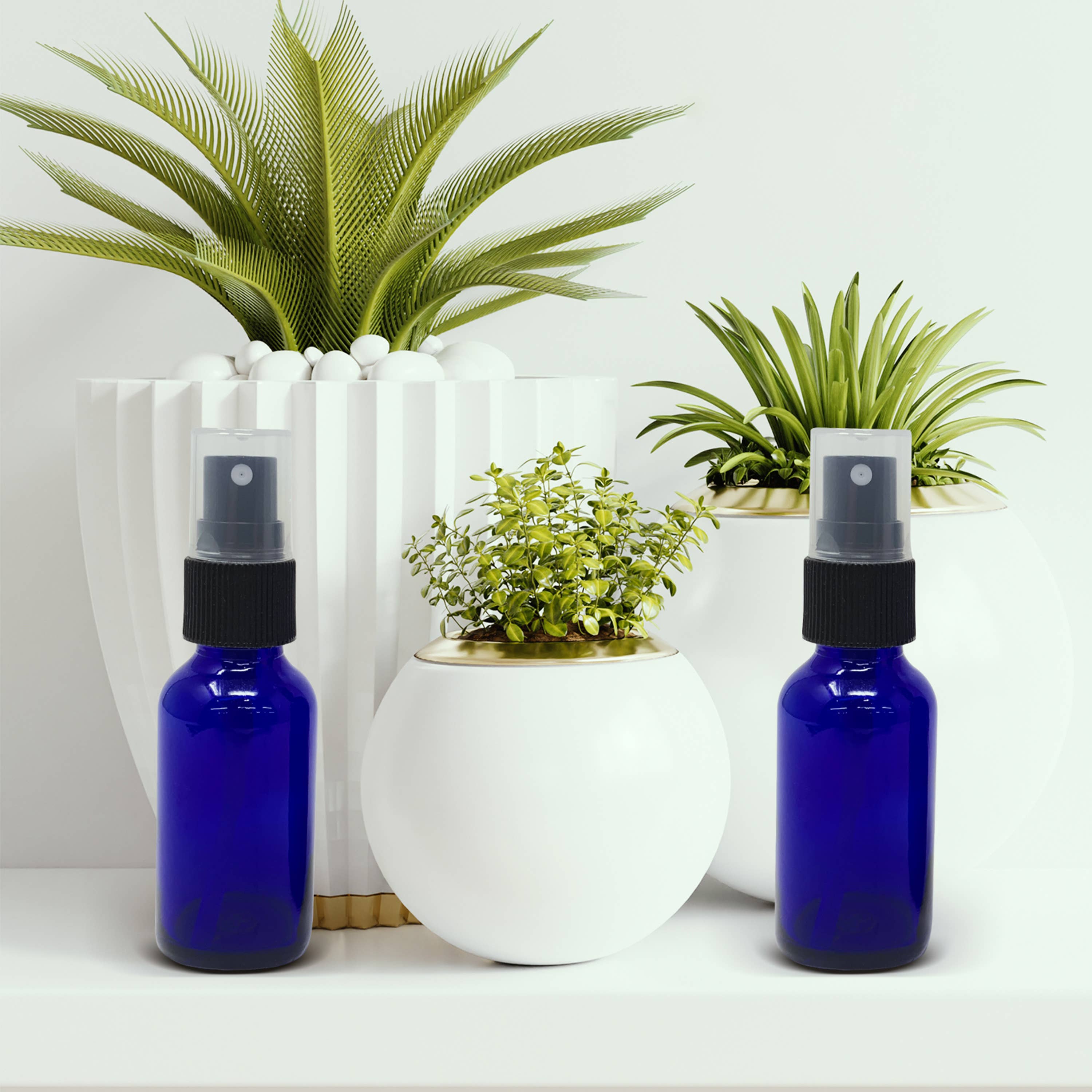 Nevlers - Wholesale Spray Bottle - Cobalt Blue Glass Spray Bottles - 1 oz. (Pack of 24)10