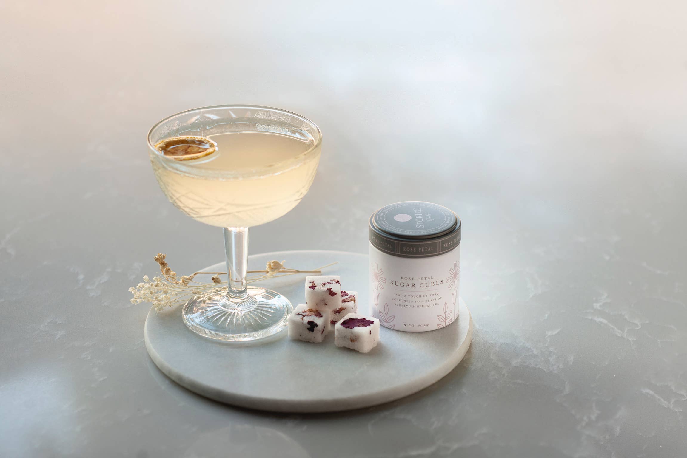 Storied Goods - Wholesale Cocktail Mix/Syrup - Storied Goods Rose Petal Sugar Cubes3