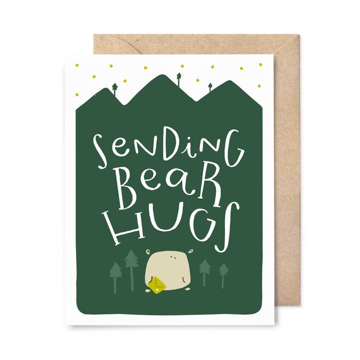 Sending Bear Hugs Sympathy Card for wholesale by Pinwheel Print Shop