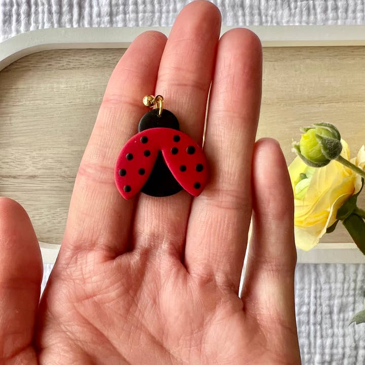 SeizeTheClayJewelry - Wholesale Dangle Earrings - Ladybug Clay Earrings