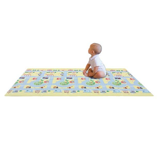 RAY STAR City Roadmap Design Baby Play Mat Climbing Mats in Roll with Extra Cushion Indoor Activity Mat Foldable Climbing Mat for wholesale by Ray Star