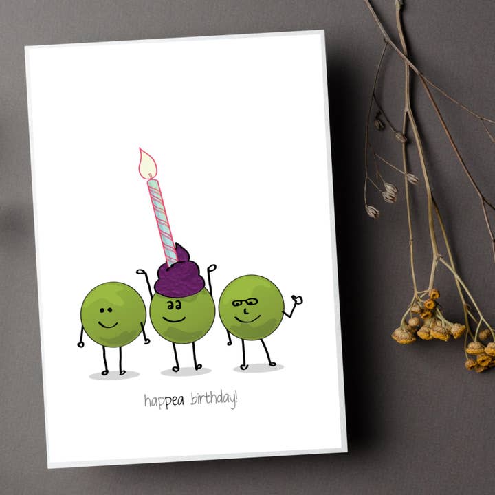 HapPEA Birthday Peas - Birthday Card for wholesale by Artery Ink