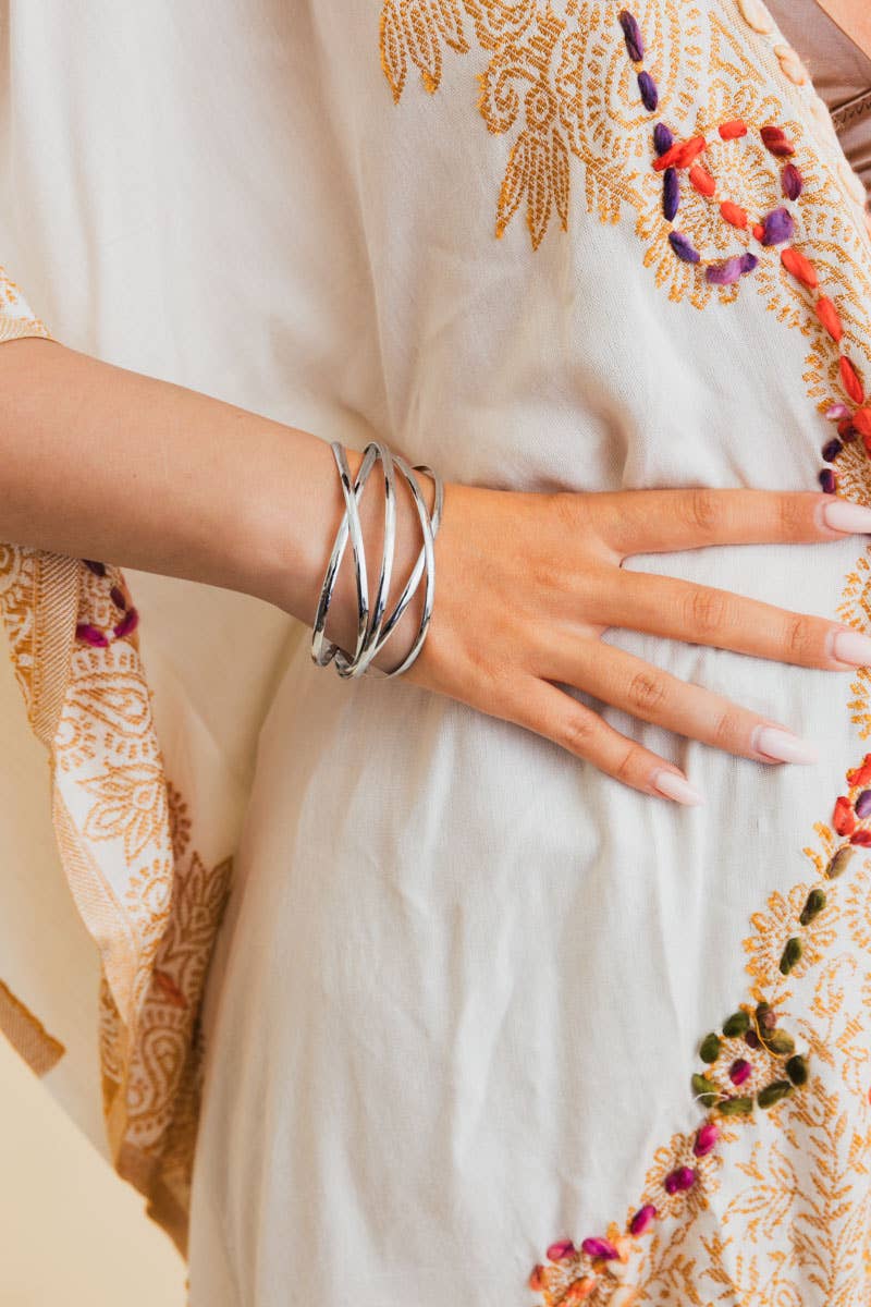 Leto Accessories - Vendita all'ingrosso Bracciale a polsino - Bracciale a fascia metallico retrò5