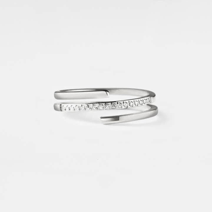 Perimade & Co. LLC - Wholesale Multi-Stone Ring - Three Row Stacking Spiral Wrap Ring in 925 Sterling Silver2