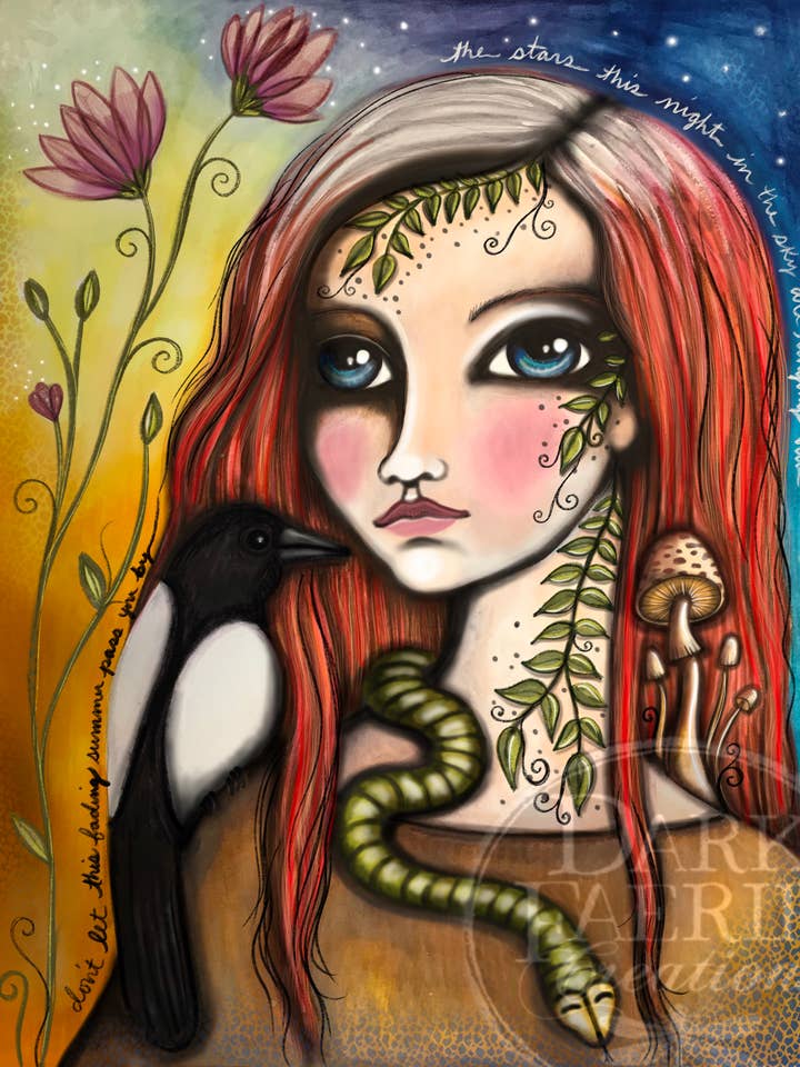 Magpie to the Morning - Signed 8x10 Print for wholesale by Dark Faerie Creations