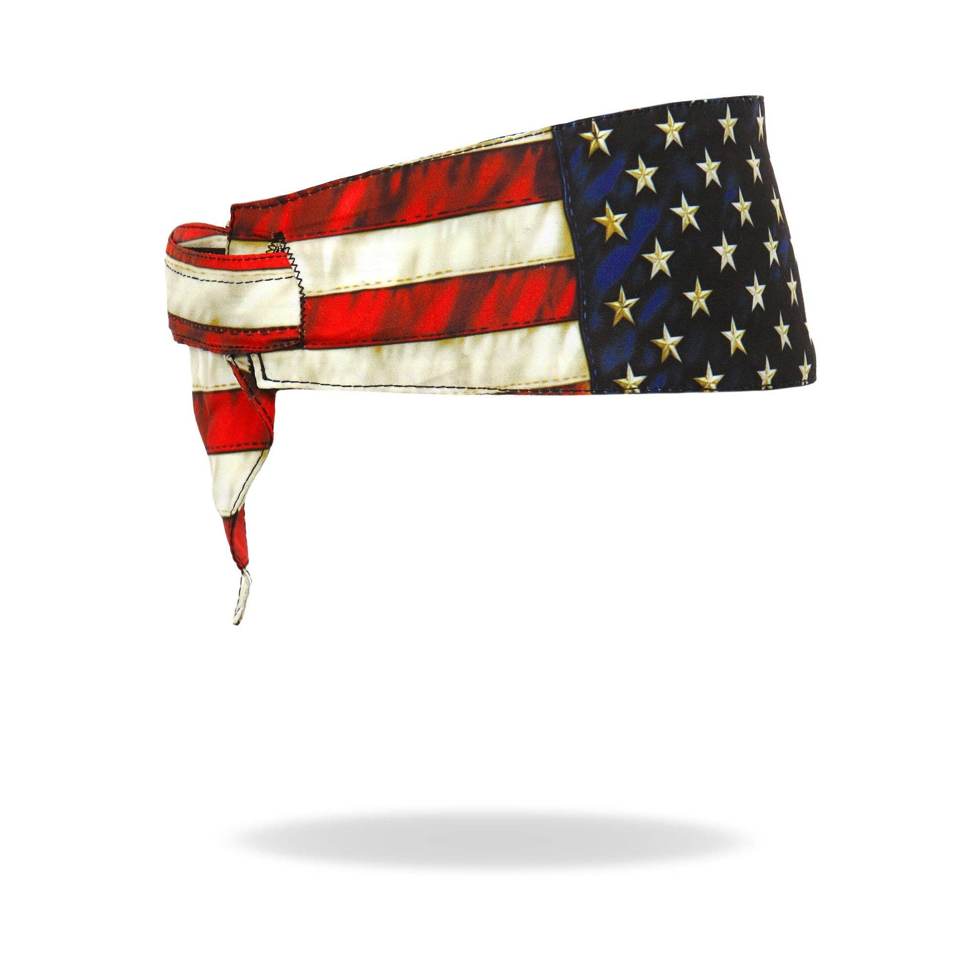 MULTI Hot Leathers Vintage American Flag Road Wrap Bandana RWA1012 for wholesale on Faire3