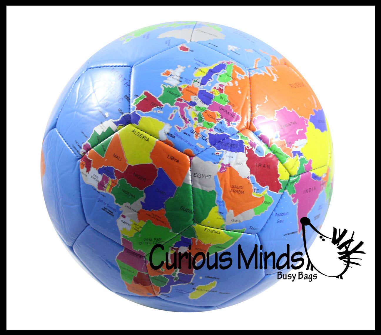 Curious Minds Toys - Vente Ballon de sport – enfant - 1 ballon de soccer Earth Globe - Ballon de sport de 8 pouces - Athlétisme en plein air5