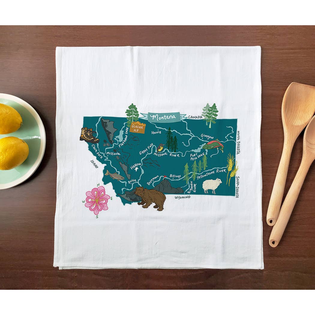 Allport Editions – Engroshandel Viskestykke – Hej USA håndklædeserie - ALLE 50 STATER HER!25