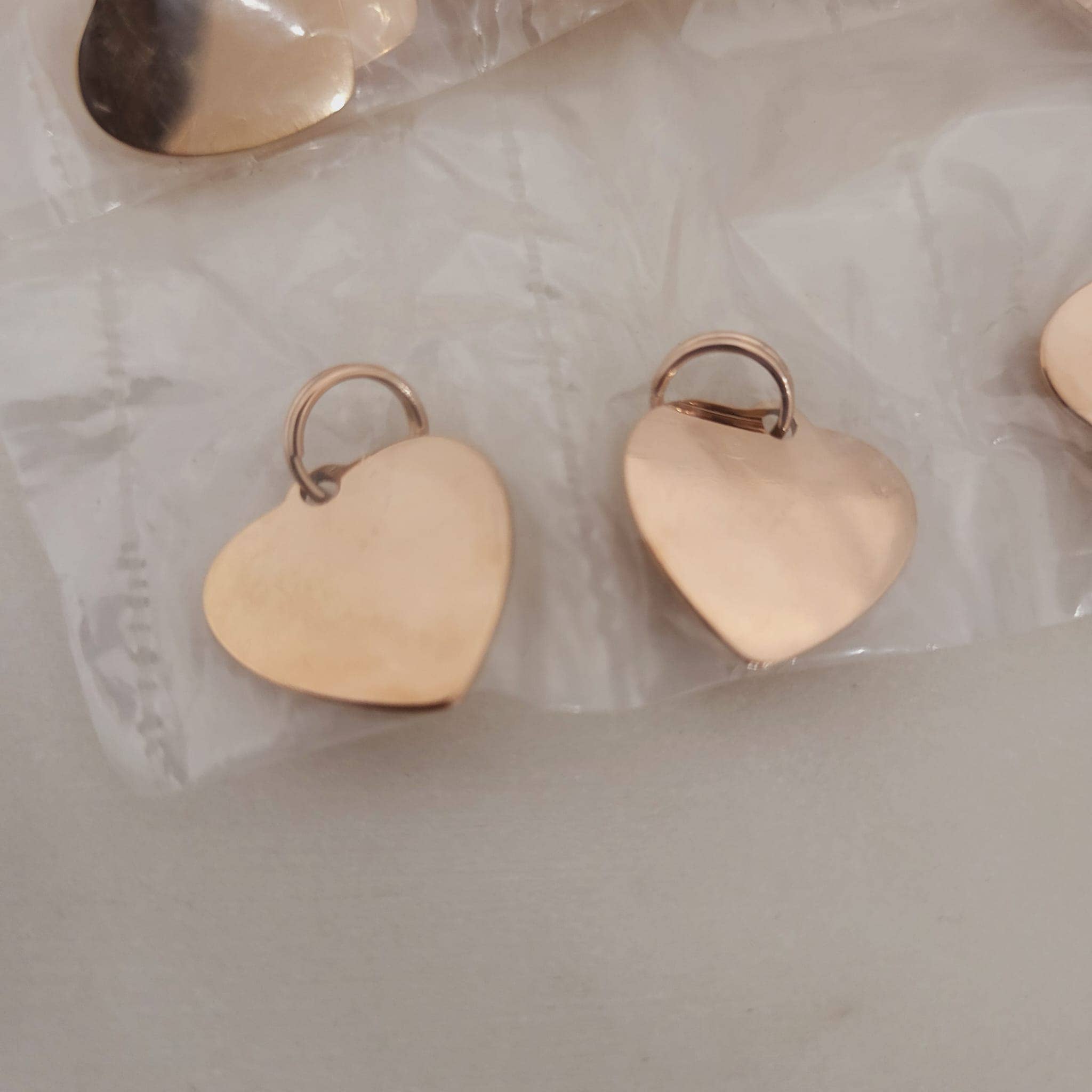 SoulfulMemory - Wholesale Individual Charm/Pendant - 10 in Pack Engravable Blank Heart Shape Charm for Necklace1