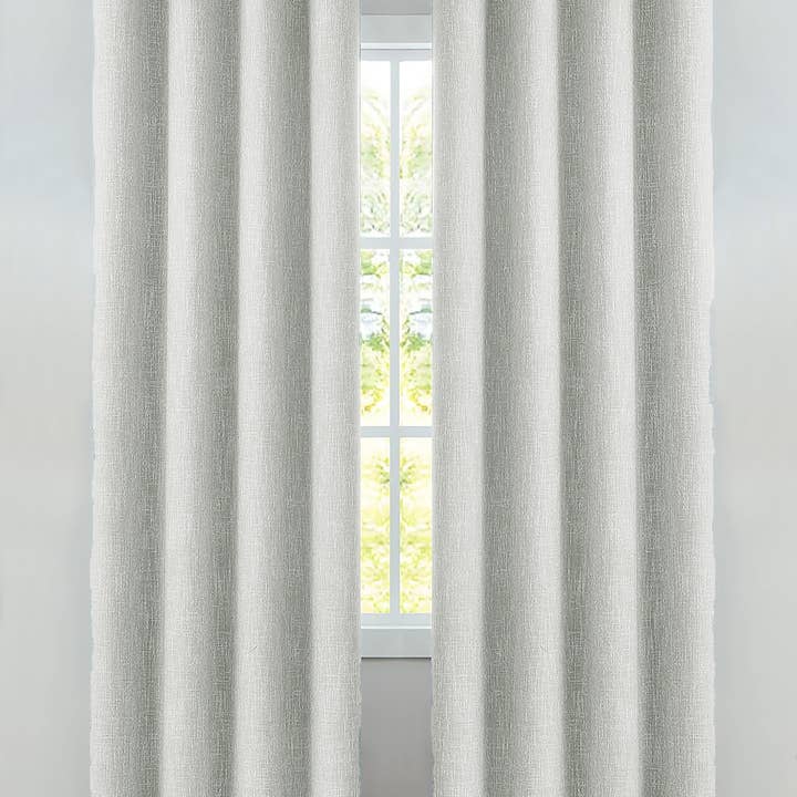 home mart goods - Wholesale Curtain - 2 Piece Silver Textured Silky Blackout Curtain Panel Set
