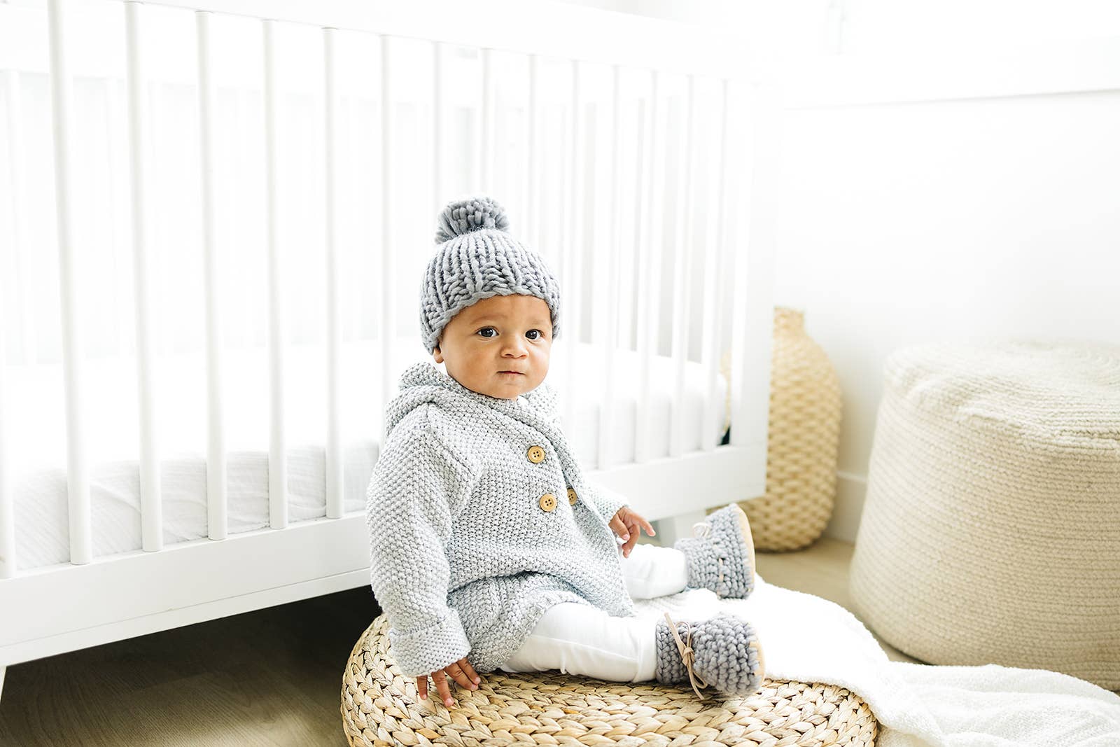 Beba Bean - Vente Bottines – bébé - CHAUSSONS POUR BÉBÉS - PULL MOCCS - GRIS5