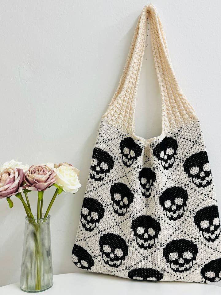 CUAB00333_SAC TISSÉ EN MAILLE D'HALLOWEEN SAC À MAIN ÉPAULE pour la vente par NINEXIS