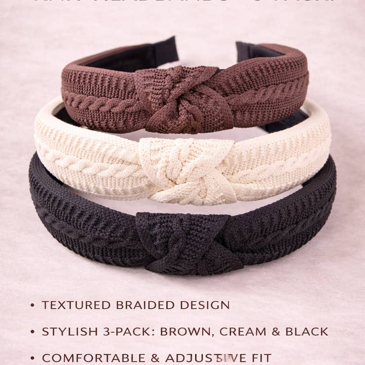 Hårband för kvinnor 3 stycken vävda för wholesale av Kids4trendy