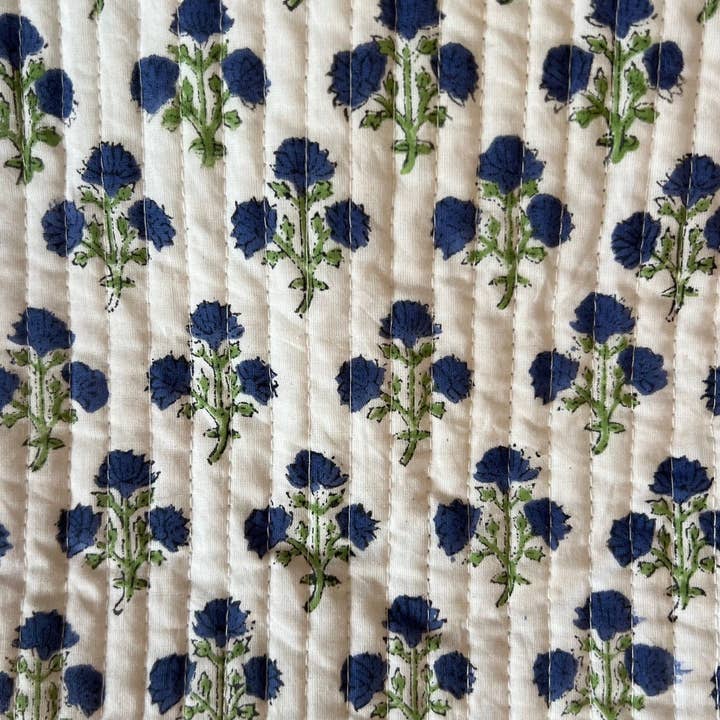 Blue Flower Weekend bag for wholesale by Polly Fenwick