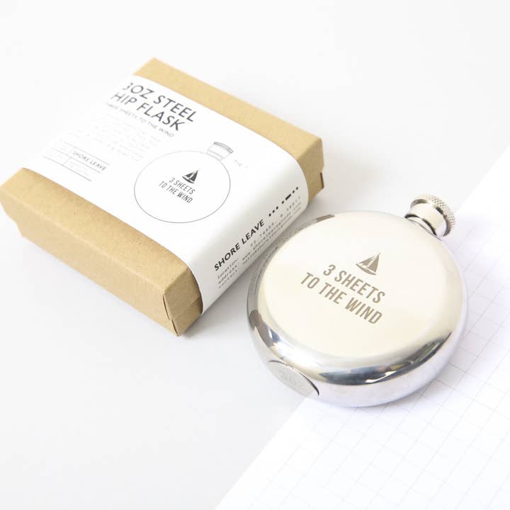 Atlantic Folk - Wholesale Flask - NEW Hip Flask - three sheets to the wind