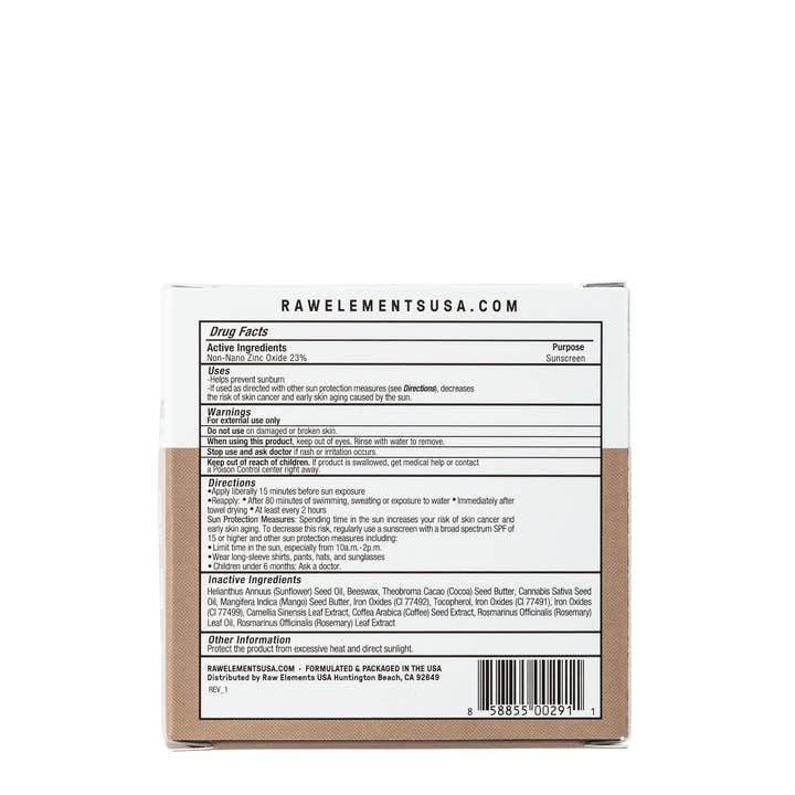 Raw Elements - Wholesale Sunscreen - RAW ELEMENTS TINTED FACIAL MOISTURIZER TIN SPF 30
