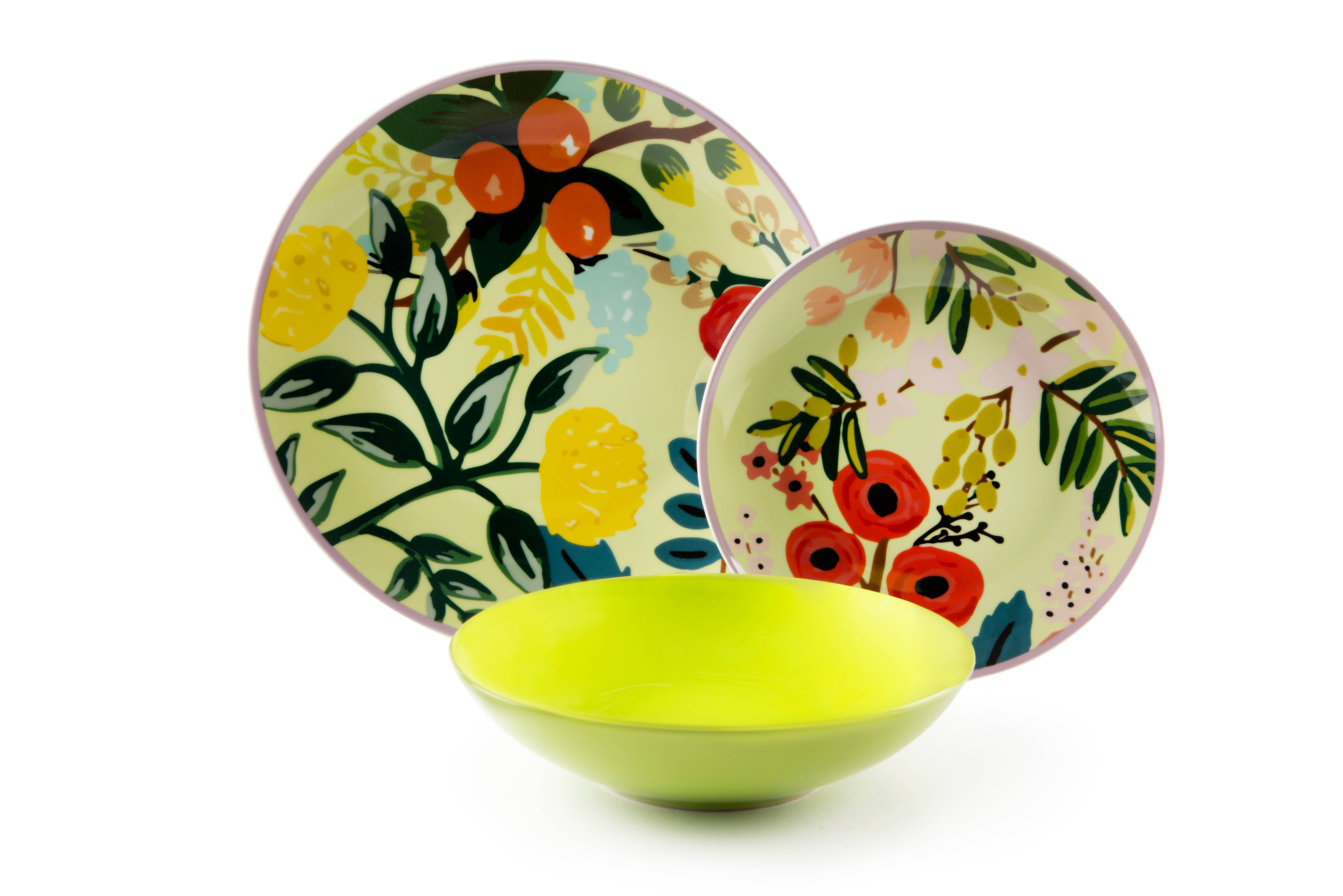 multicolour 18-Piece Dinnerware Set Frida Flowers for wholesale on Faire4