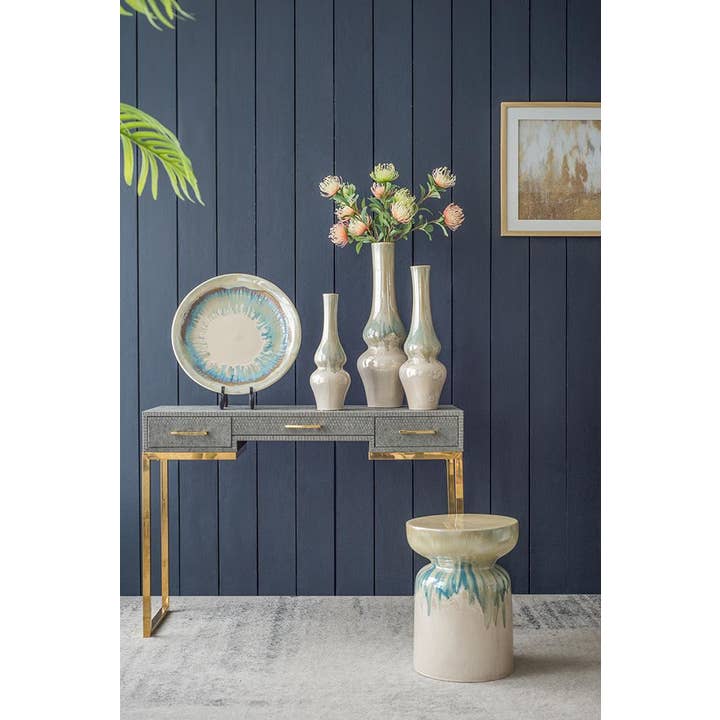 A&B Home Group Inc. - Wholesale Charger plate - D18x2" Remy Reactive Glaze Ceramic Charger w/ Stand8