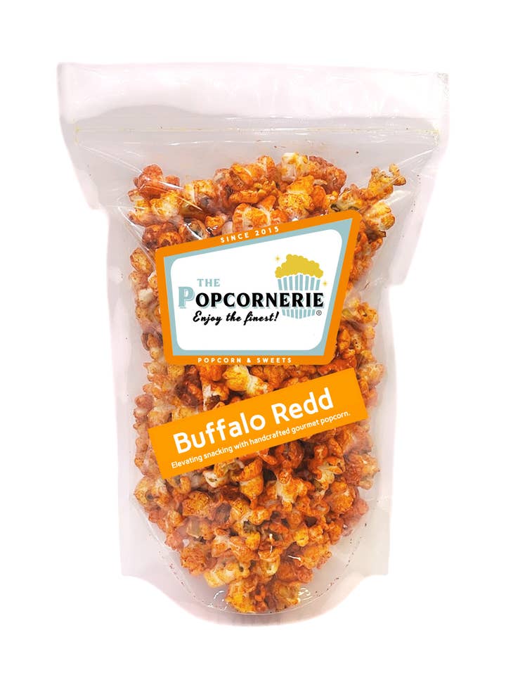 Buffalo Redd | Fromage Épicé | Sac de 6 tasses pour la vente par The Popcornerie & Sweets