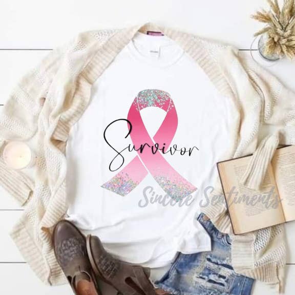 Cancer Survivor Tee for wholesale by Sincere Sentiments LLC