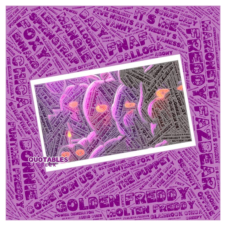 Fünf Nächte der Worte für den Großhandel von Quotables Geek Custom Designs