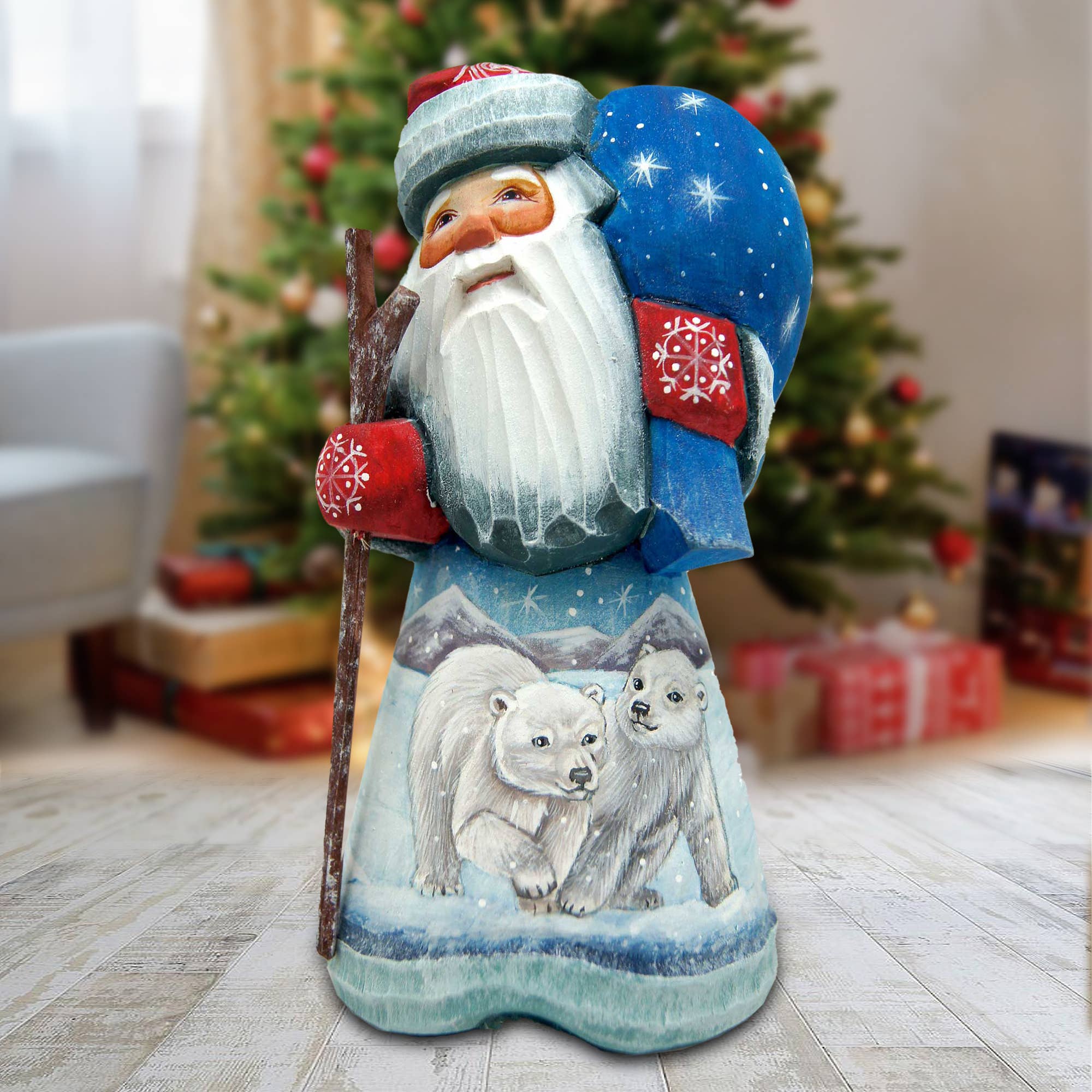 6 Debrekht Santa with Tree and Snowman Box G
