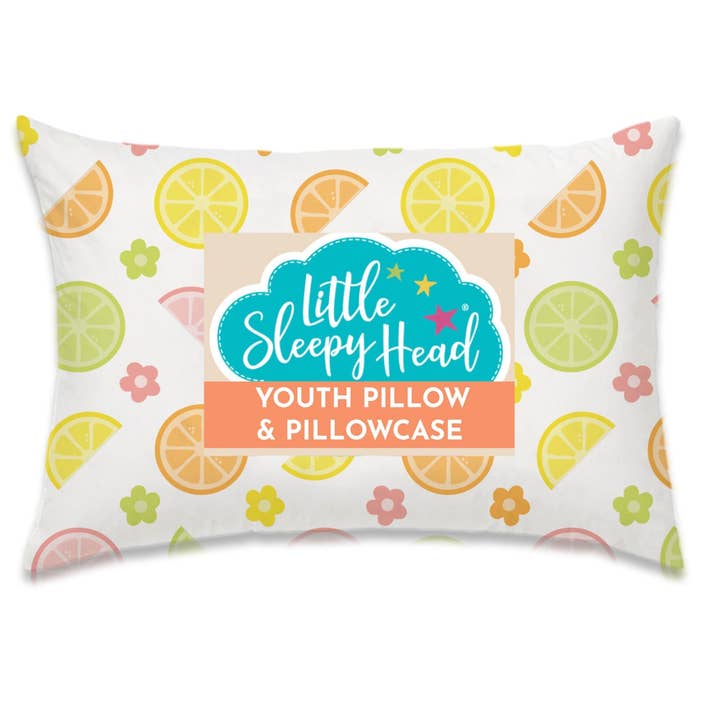 Youth Pillow + Pillowcase Set - Citrus Blossom - 16"x22" for wholesale by Little Sleepy Head