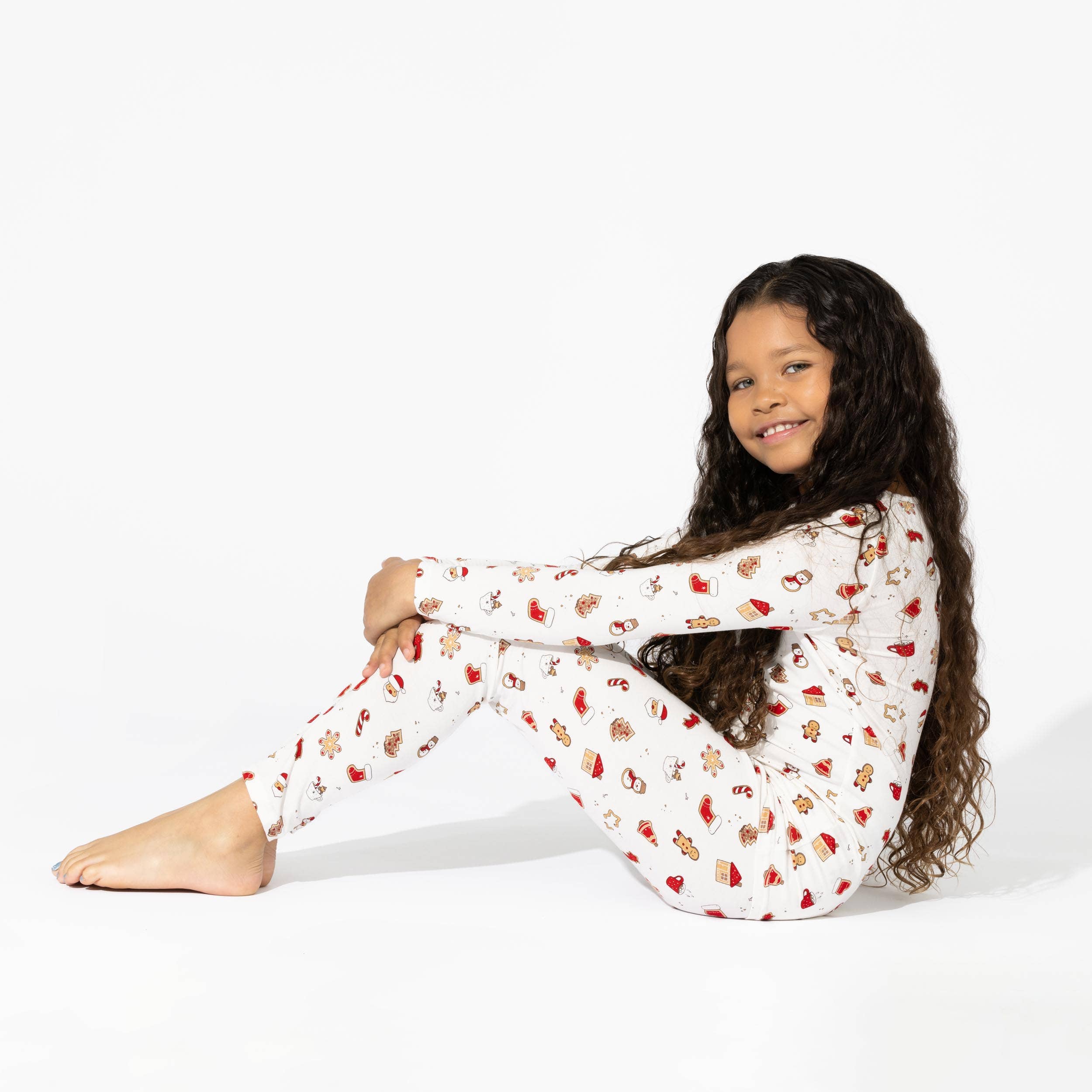 Bellabu Bear - Wholesale Sleepwear Set - Kids - Christmas Sugar Cookies Bamboo Kids Pajamas Two-Piece Set3